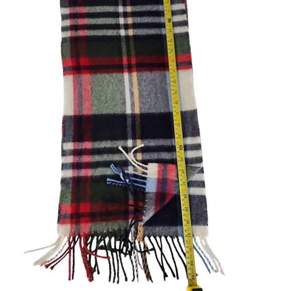 BERNARD DENAULT Plaid Wool cashmere blend Scarf - one size - Picture 5 of 7